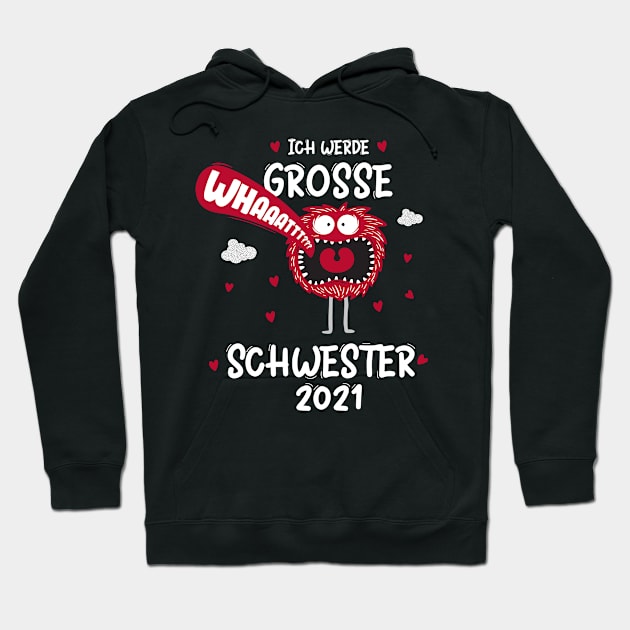 Großer Bruder 2021 lustiges Monster Schwangerschaft Hoodie by alpmedia